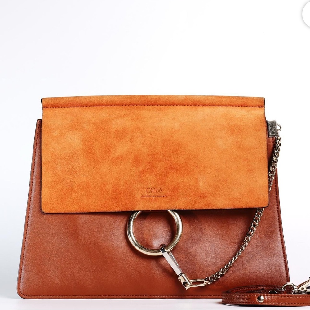 Chloe Orange and Brown Shoulder Bag